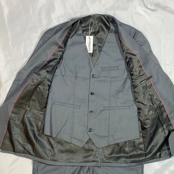 Coofandy Men 3 Piece Suit Extra Small Jacket Vest and Pants 2 Button Blazer - Picture 2 of 11